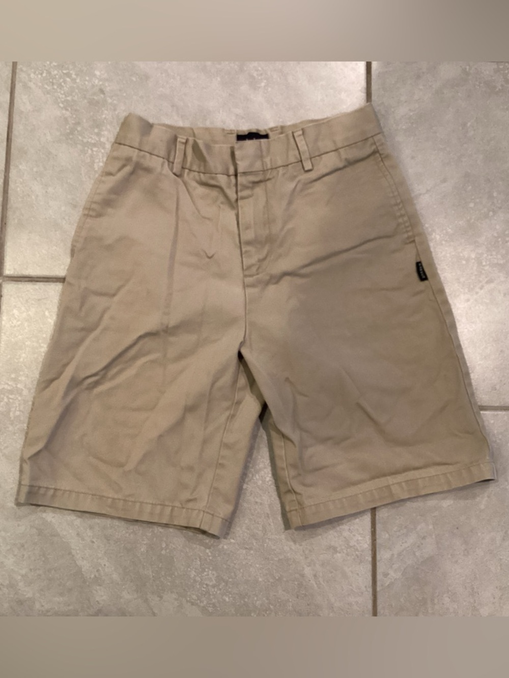 Parker Tan Flat-Front Shorts
